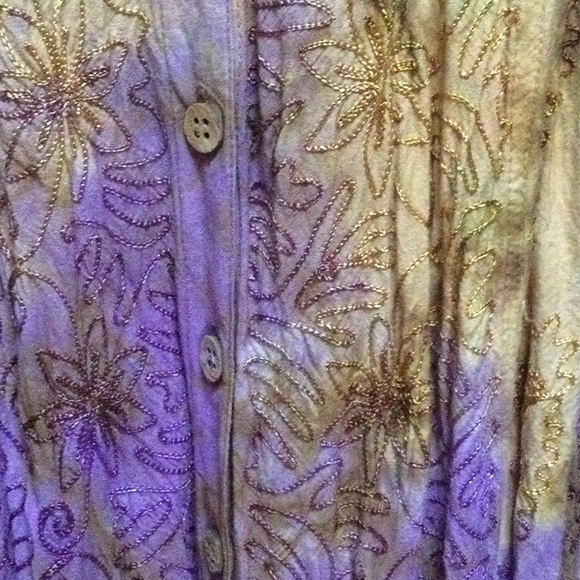 Sleeveless Hippie boho style Multicolor dress - Picture 5 of 9